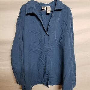 Navy Blue Men's Casual Button Down Shirt
